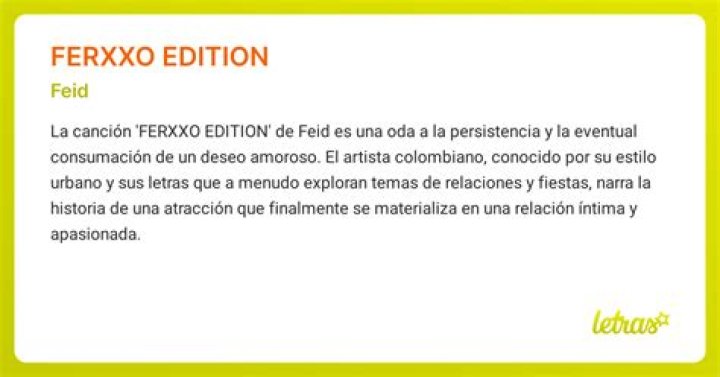 Significado de FERXXO EDITION de Feid