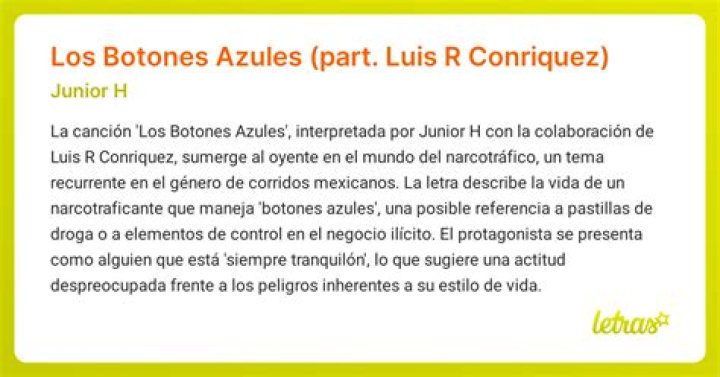 Significado de Los Botones Azules de Luis R Conriquez