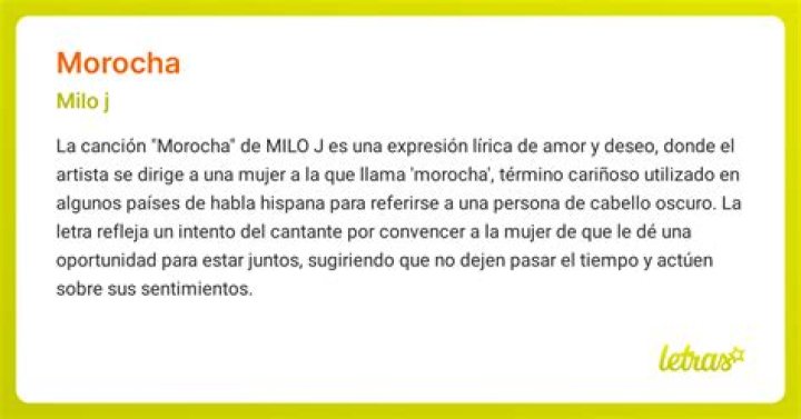 Significado de Morocha de Milo j