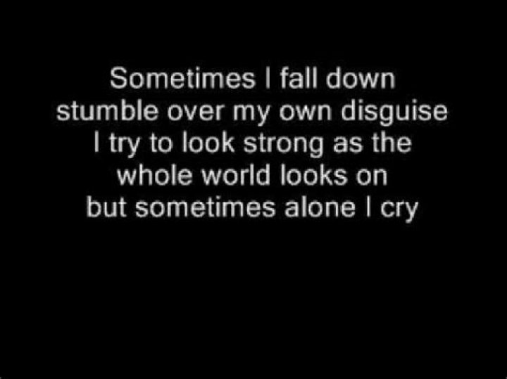 Sometimes i cry lyrics