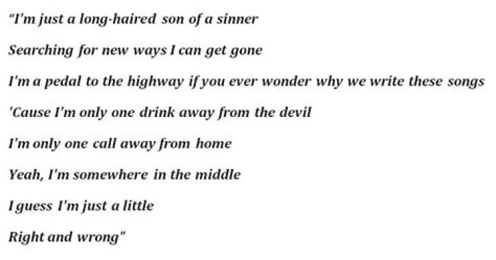 “son of a sinner” lyrics