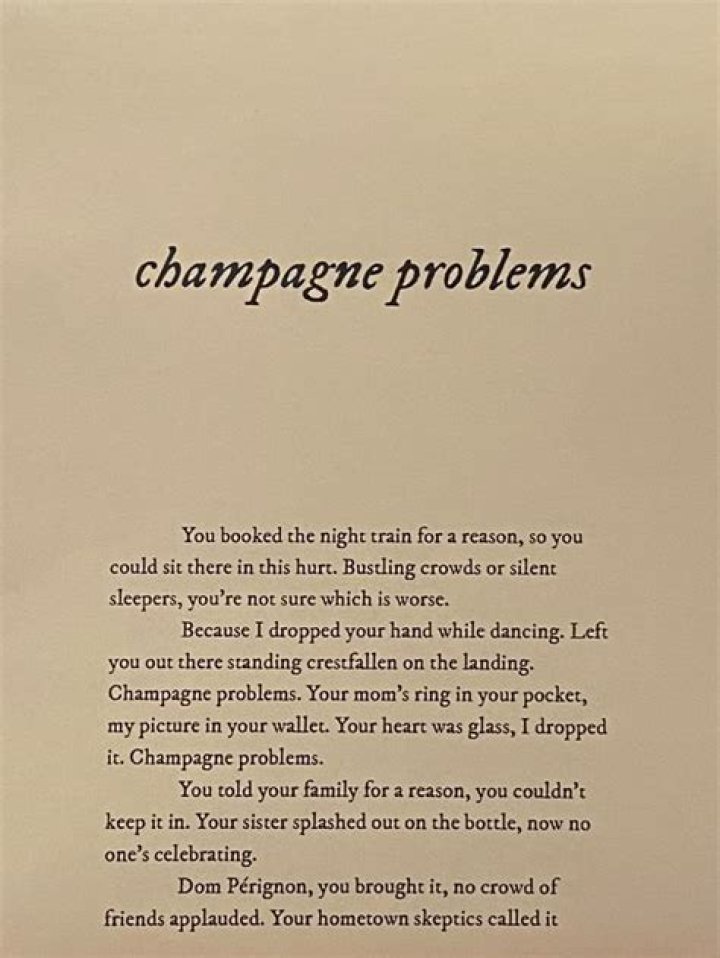 Songs with champagne in them lyrics