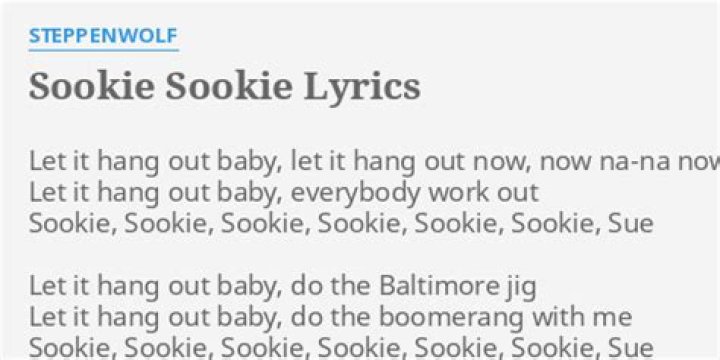 Sookie sookie lyrics