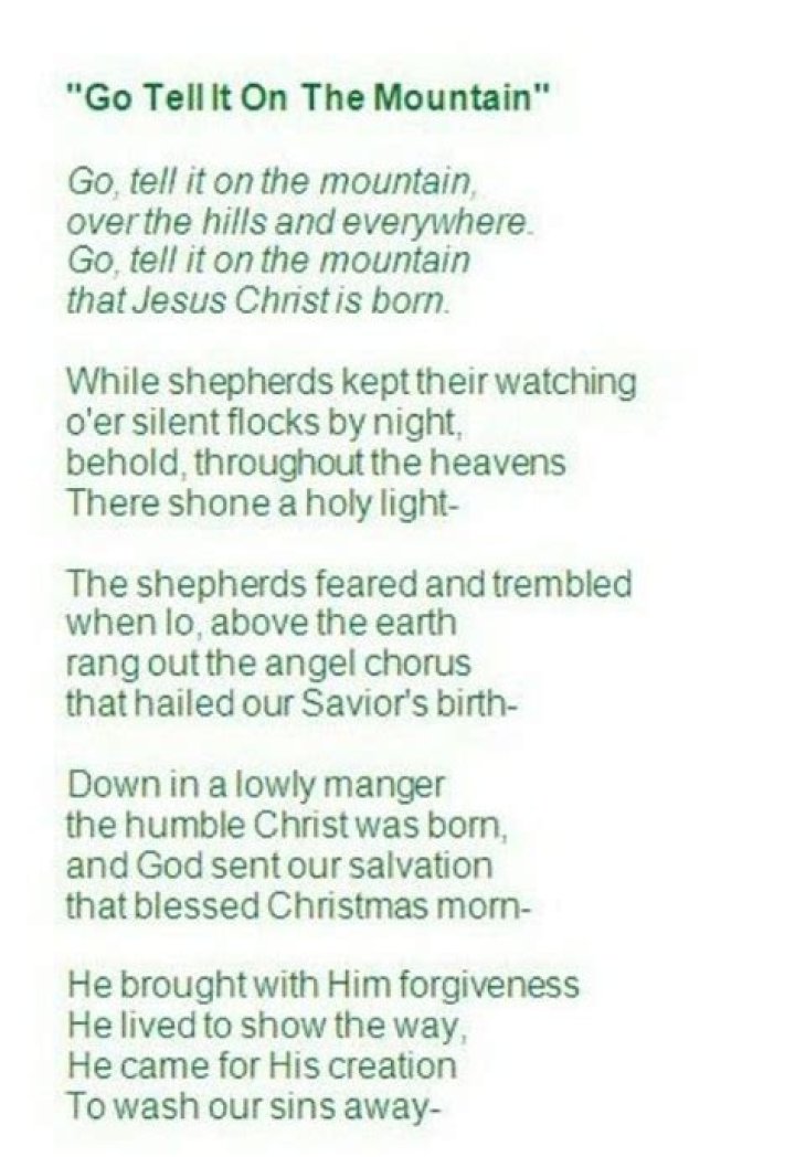 Standing on the mountain lyrics