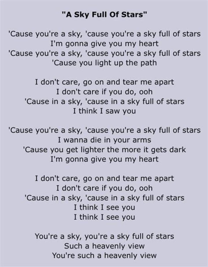 Starts in the sky lyrics