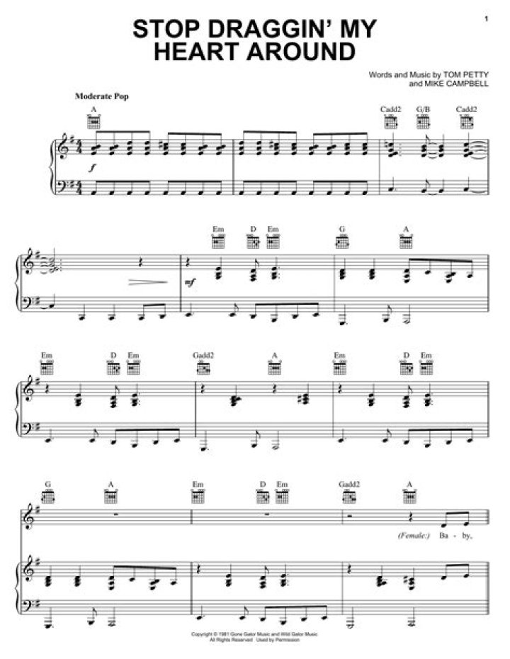 STOP DRAGGIN MY HEART AROUND CHORDS by Stevie Nicks