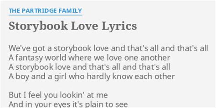 Storybook love lyrics