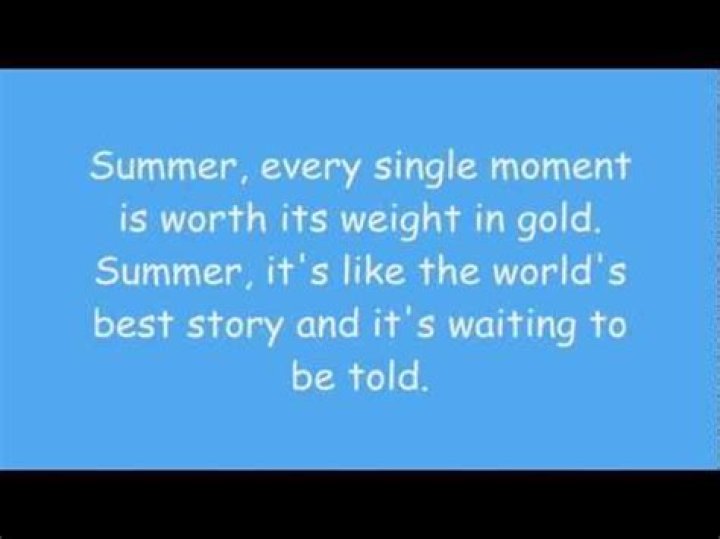 Summer (where do we begin lyrics