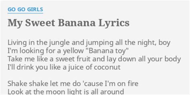 Sweet banana lyrics