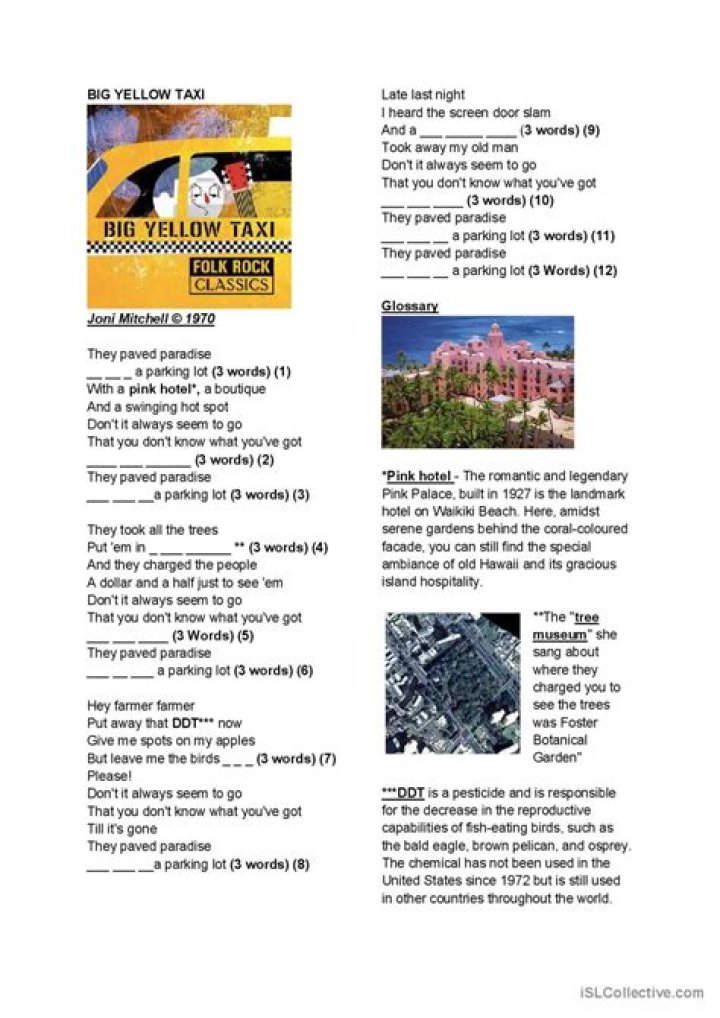 Taxi song translate in english lyrics