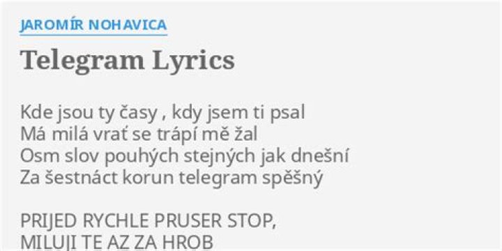 Telegram lyrics