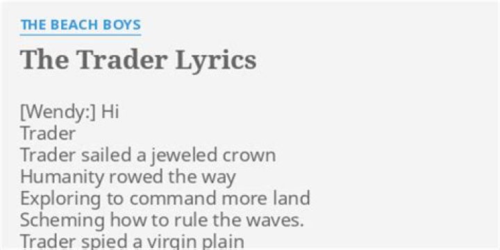 The Beach Boys – Trader Lyrics
