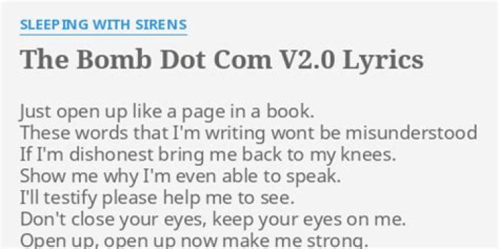 The bomb dot com v2.0 lyrics