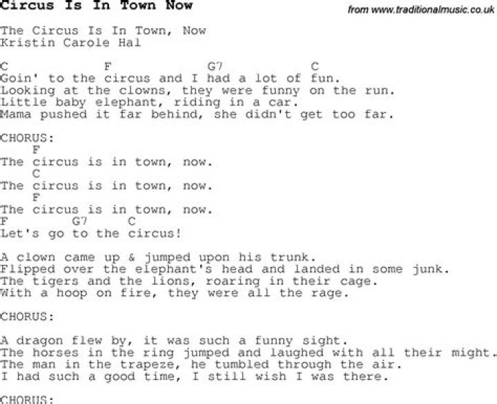 The circus is in town lyrics