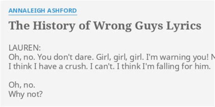 The history of wrong guys . lyrics