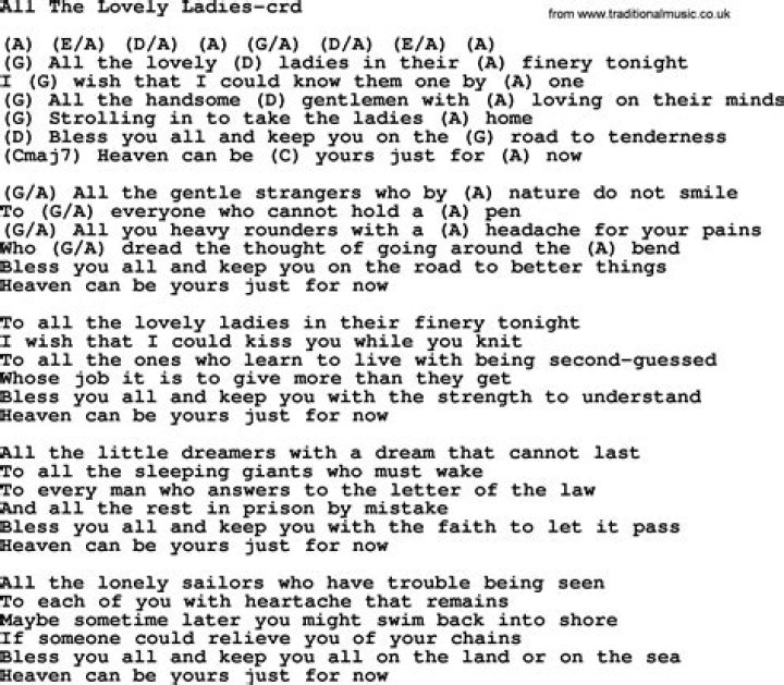 The Meaning Behind The Song: All the Lovely Ladies (1988 Version) by Gordon Lightfoot