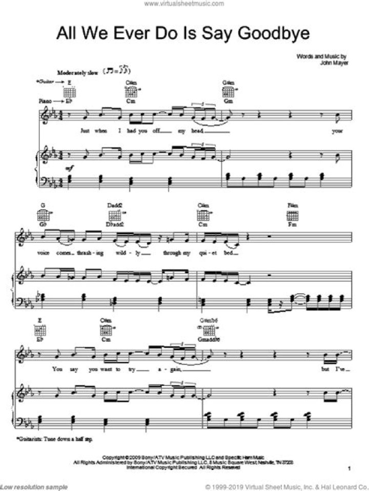 The Meaning Behind The Song: All We Ever Do Is Say Goodbye by John Mayer