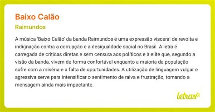 The Meaning Behind The Song: Baixo calão by Raimundos