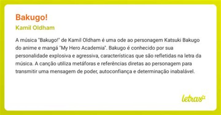 The Meaning Behind The Song: Bakugo! by Kamil