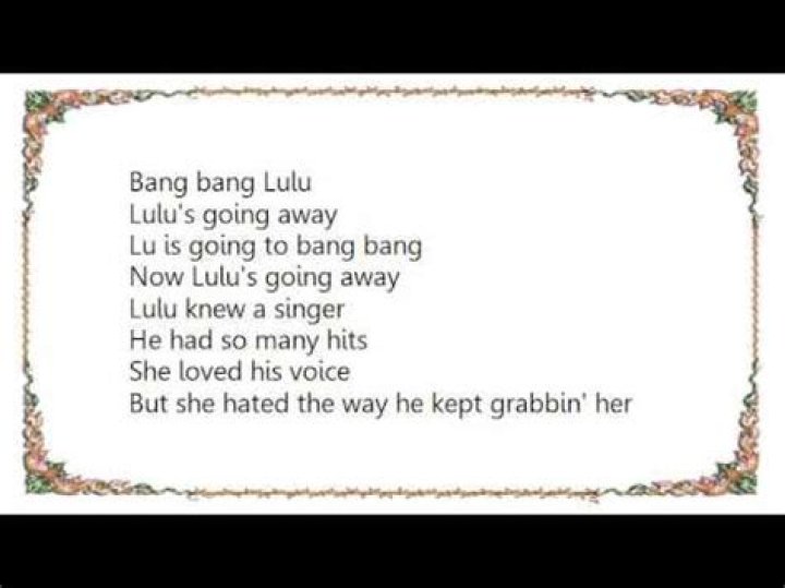 The Meaning Behind The Song: Bang Bang Lulu by Boney M.
