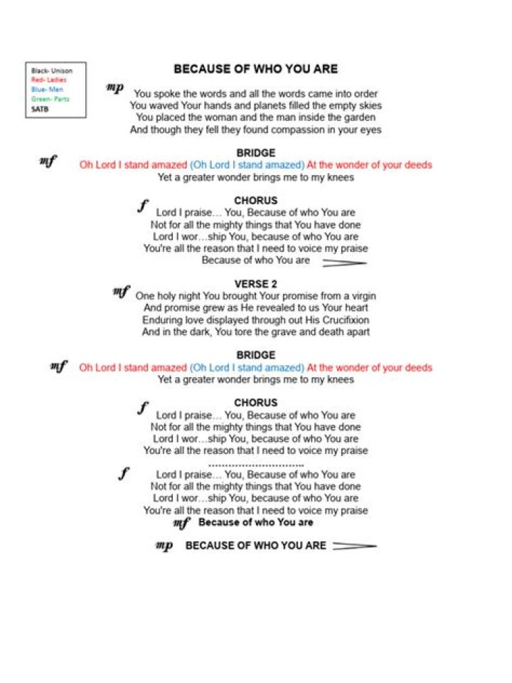 The Meaning Behind The Song: Because Of Who You Are by Andrea Helms