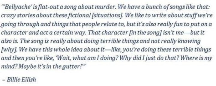 The Meaning Behind The Song: Bellyache by Billie Eilish