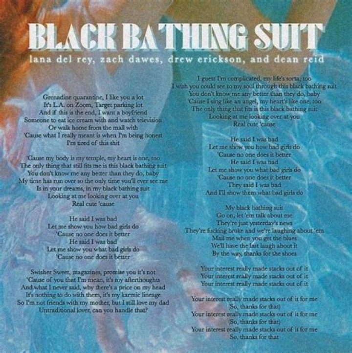 The Meaning Behind The Song: Black Bathing Suit by Lana Del Rey