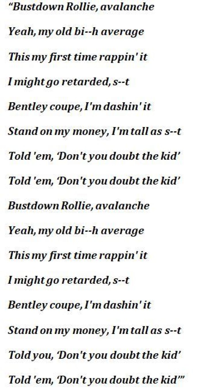 The Meaning Behind The Song: Bustdown Rollie Avalanche by Kai Cenat