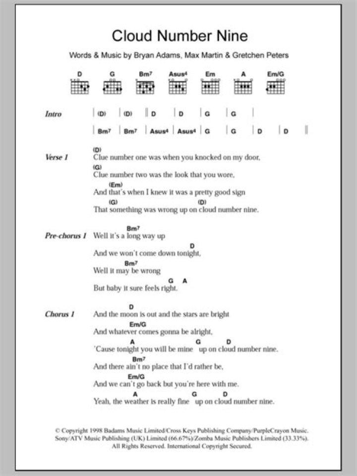 The Meaning Behind The Song: Cloud Number Nine by Bryan Adams