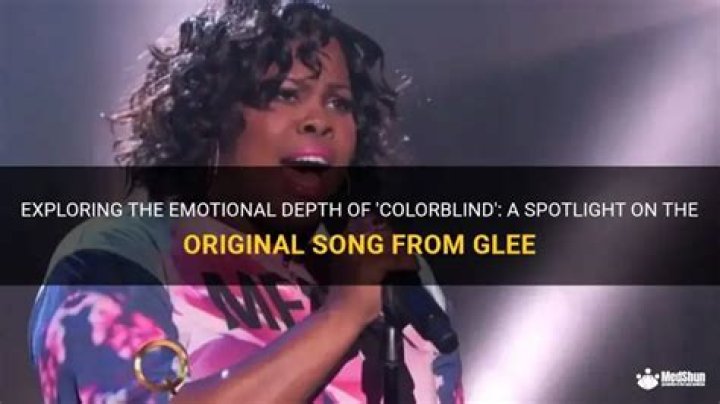The Meaning Behind The Song: Colorblind by Glee Cast