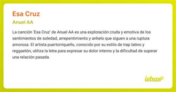 The Meaning Behind The Song: Esa Cruz by Anuel AA