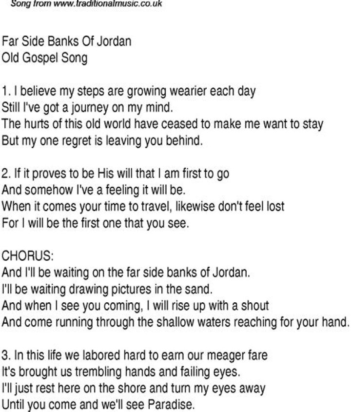The Meaning Behind The Song: Far Side Banks Of Jordan by Daniel O’Donnell
