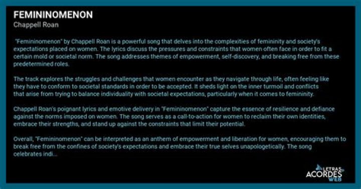 The Meaning Behind The Song: Femininomenon by Chappell Roan