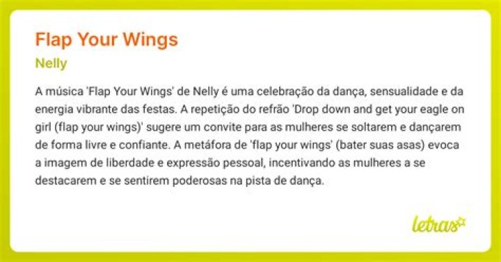 The Meaning Behind The Song: Flap Your Wings by Nelly