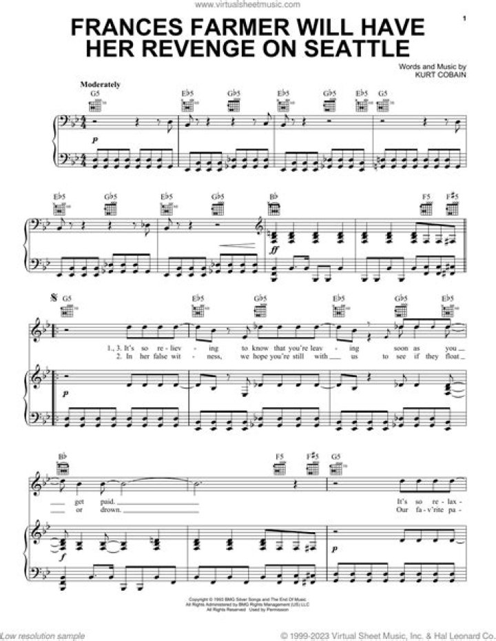 The Meaning Behind The Song: Frances Farmer Will Have Her Revenge On Seattle (Demo) by Kurt Cobain