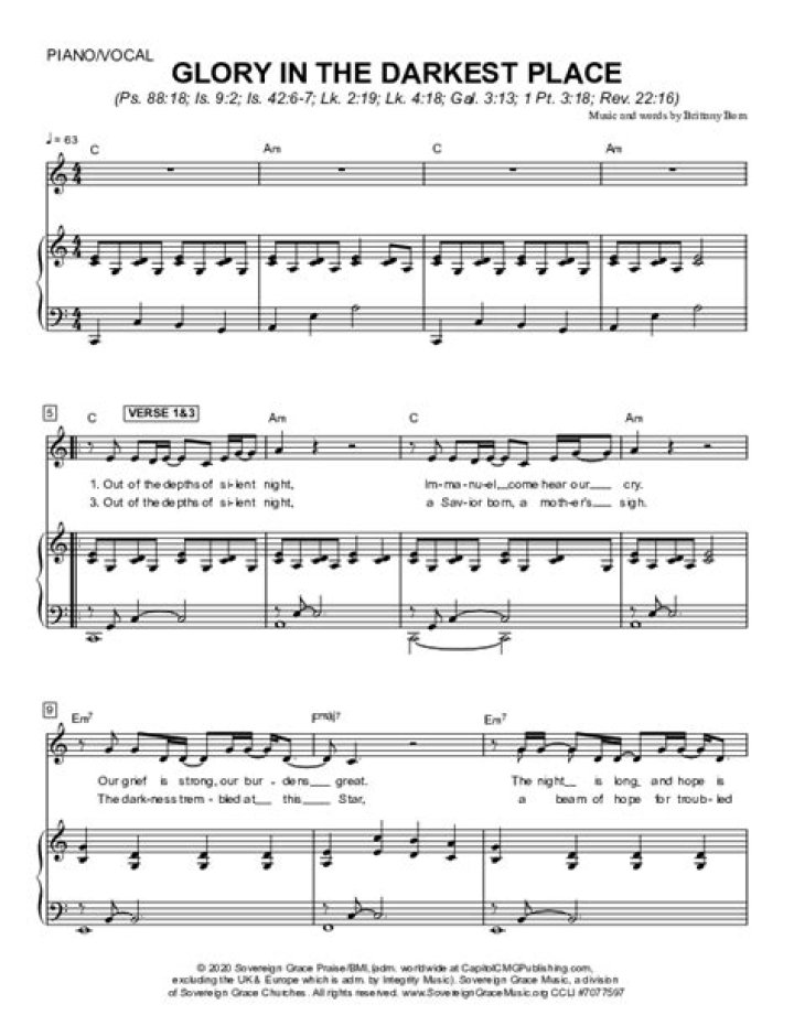 The Meaning Behind The Song: Glory in the Darkest Place by Sovereign Grace Music