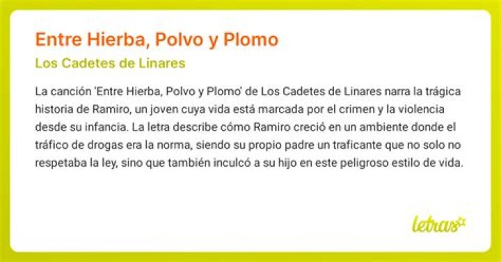 The Meaning Behind The Song: Hierba Polvo y Plomo by Los Invasores de Nuevo León