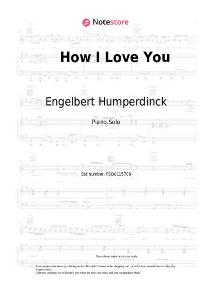 The Meaning Behind The Song: How I Love You by Engelbert Humperdinck