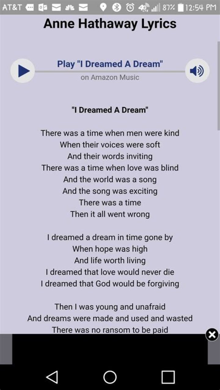 The Meaning Behind The Song: I Dreamed A Dream by Anne Hathaway