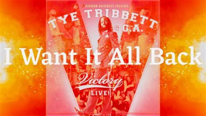 The Meaning Behind The Song: I Want It All Back by Tye Tribbett