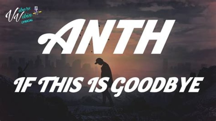 The Meaning Behind The Song: If This Is Goodbye by ANTH