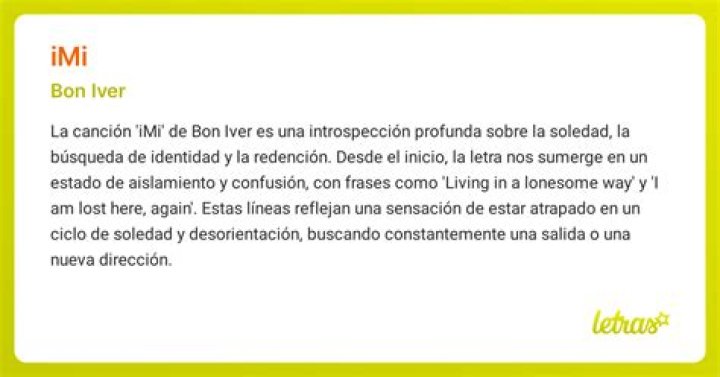 The Meaning Behind The Song: iMi by Bon Iver