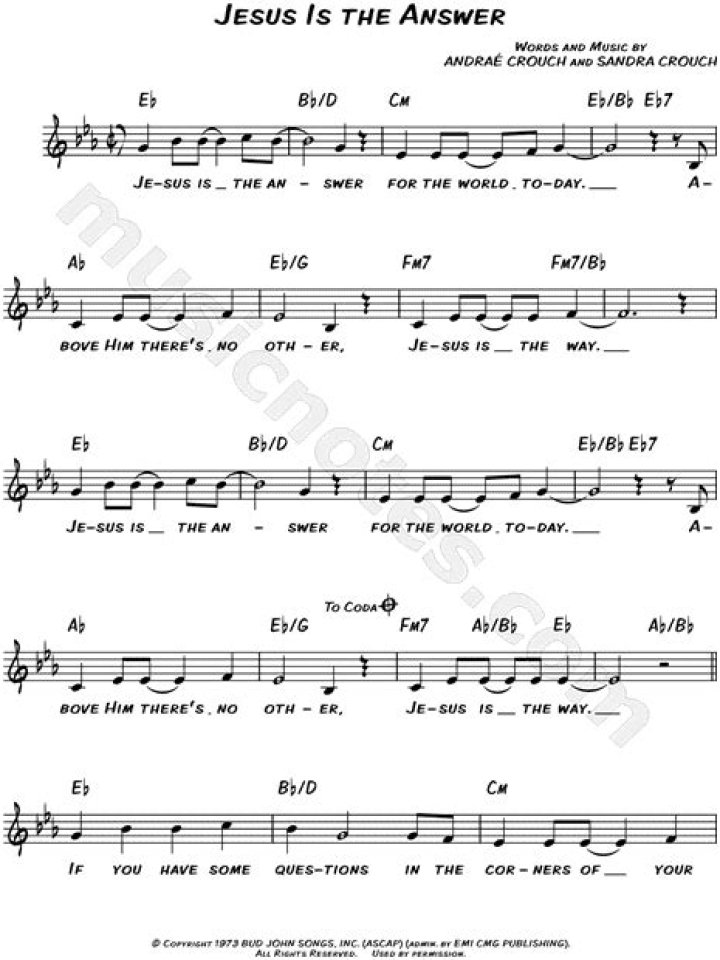 The Meaning Behind The Song: Jesus Is The Answer by Andrae Crouch & The Disciples