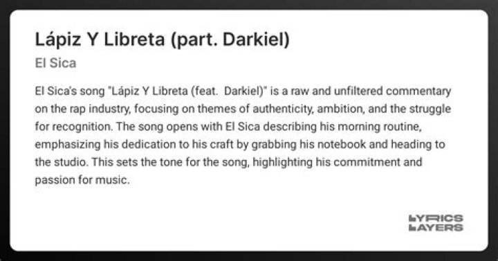 The Meaning Behind The Song: Lápiz Y Libreta by Darkiel