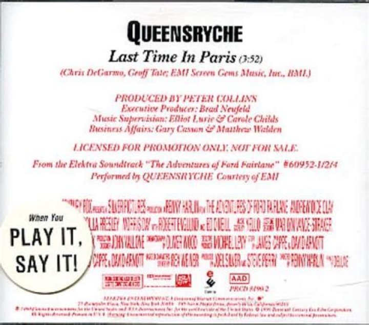 The Meaning Behind The Song: Last Time in Paris by Queensrÿche