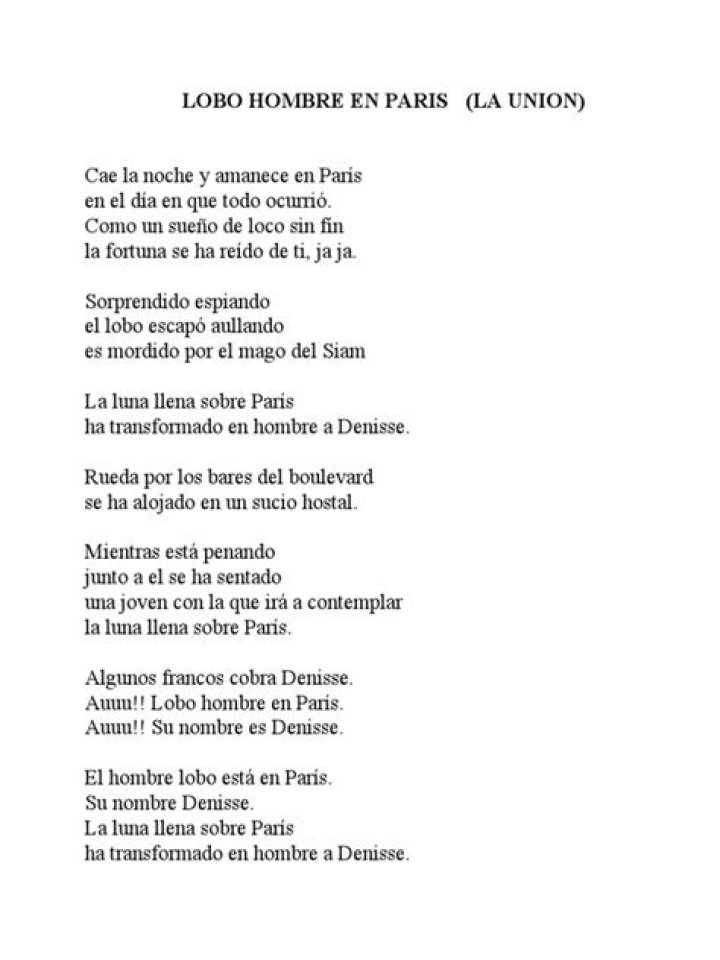 The Meaning Behind The Song: Lobo hombre en paris by Los chicos del ayer
