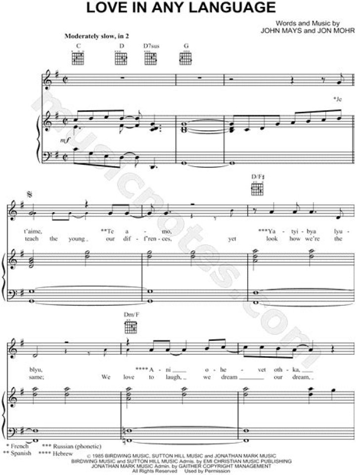 The Meaning Behind The Song: Love in Any Language by Sandi Patty