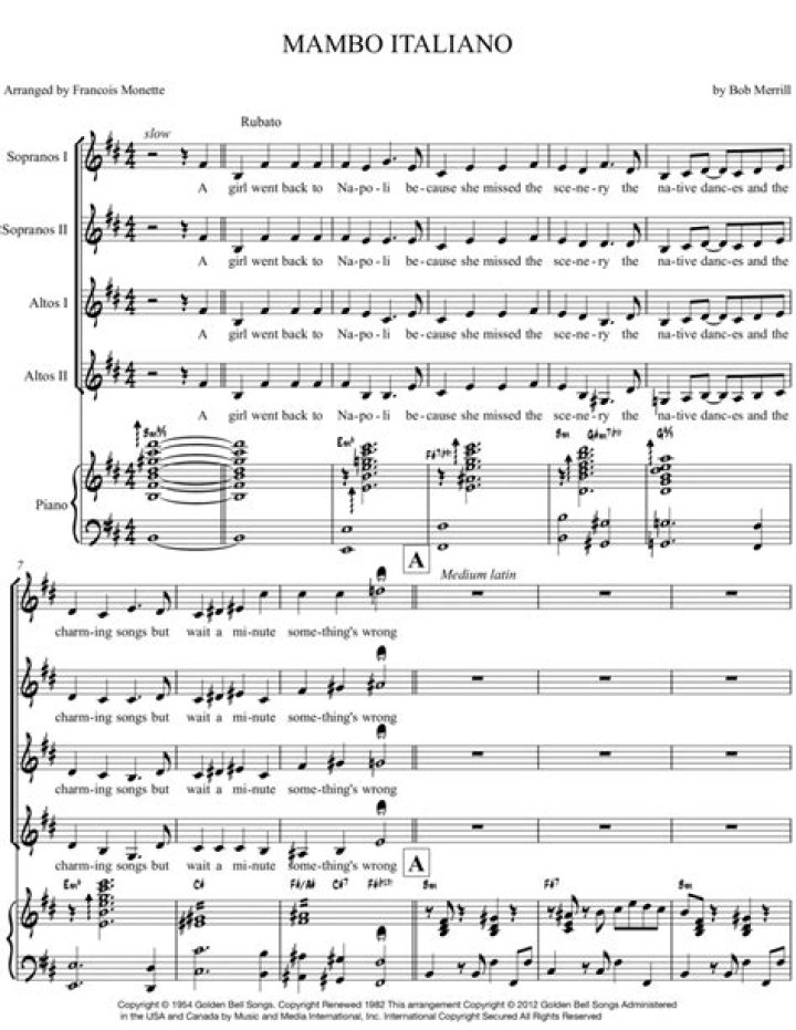 The Meaning Behind The Song: Mambo Italiano by Bob Merrill