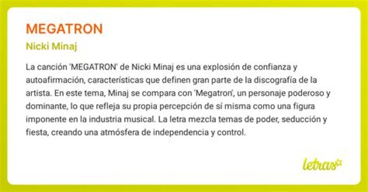 The Meaning Behind The Song: MEGATRON by Nicki Minaj