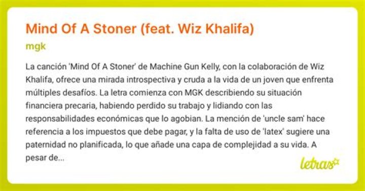 The Meaning Behind The Song: Mind Of A Stoner by Wiz Khalifa